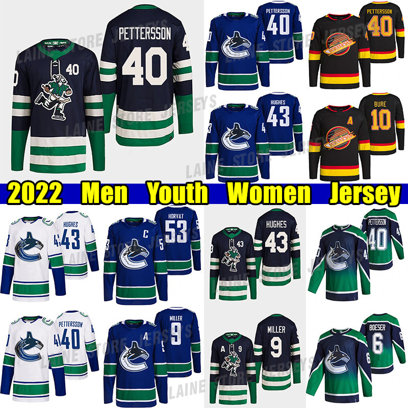 #43 Quinn Hughes Reverse Retro hockey jersey #40 Elias Pettersson Canucks#53 Bo Horvat Brock Boeser Oliver Ekman Larsson Thatcher Demko Nils Aman jerseys, Green women
#43 Quinn Hughes Reverse Retro hockey jersey #40 Elias Pettersson Canucks#53 Bo Horvat Brock Boeser Oliver Ekman Larsson Thatcher Demko Nils Aman jerseys, Green women