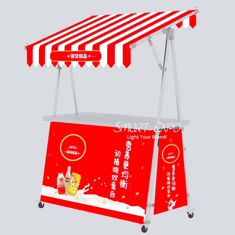 Event Sampling Counter Advertising Display Table with Custom Graphic Printing for Promoting Products Business Brand