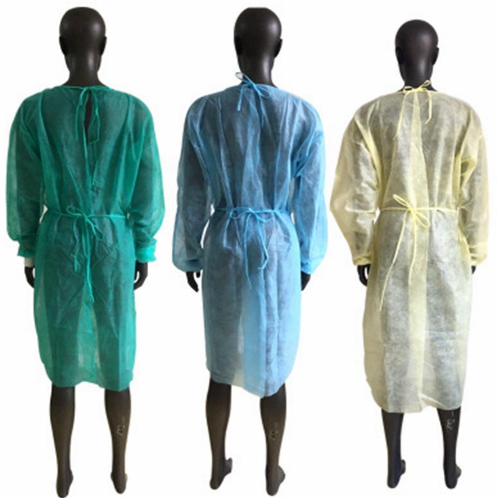 2022 new fashion Disposable Isolation Gown PP Non-woven Work Clothes Tattoo Dust Gown Gown Isolation Protective Waterproof Apron top quality