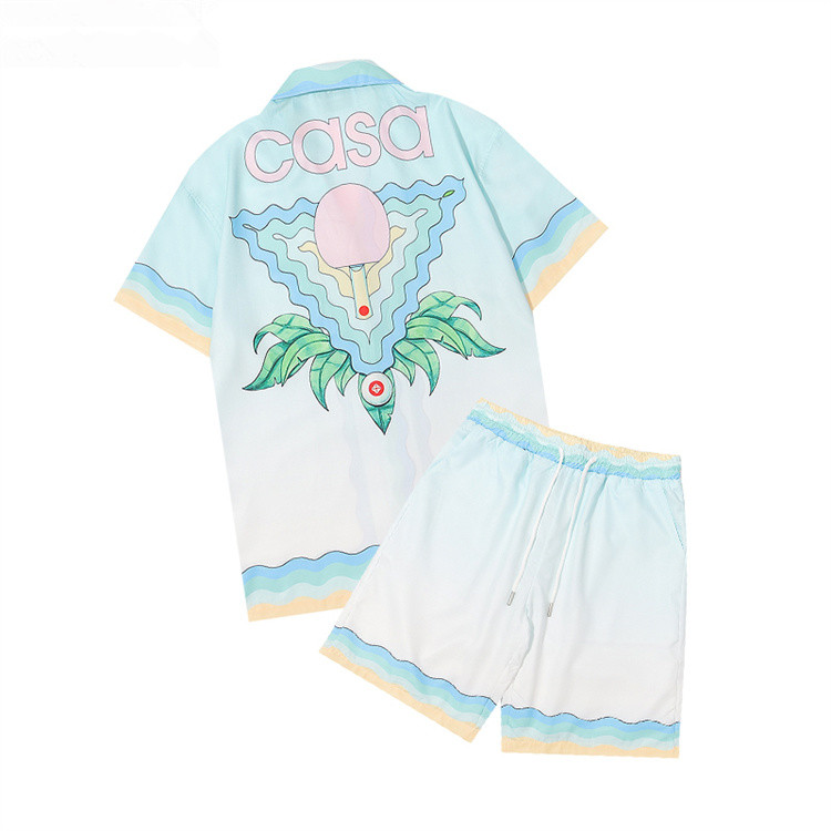 New Casablanc Shirts Mens lucid dreams island scenery color temperament Satin short sleeve Silk shirt & shorts Set
New Casablanc Shirts Mens lucid dreams island scenery color temperament Satin short sleeve Silk shirt & shorts Set