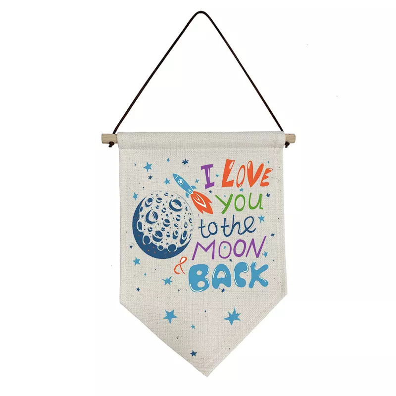 En Sublimation Flag Blank Heat Tranfer Triangle Banner Home Garden Fetive Decoration