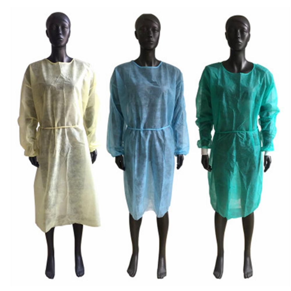 2022 new fashion Disposable Isolation Gown PP Non-woven Work Clothes Tattoo Dust Gown Gown Isolation Protective Waterproof Apron top quality