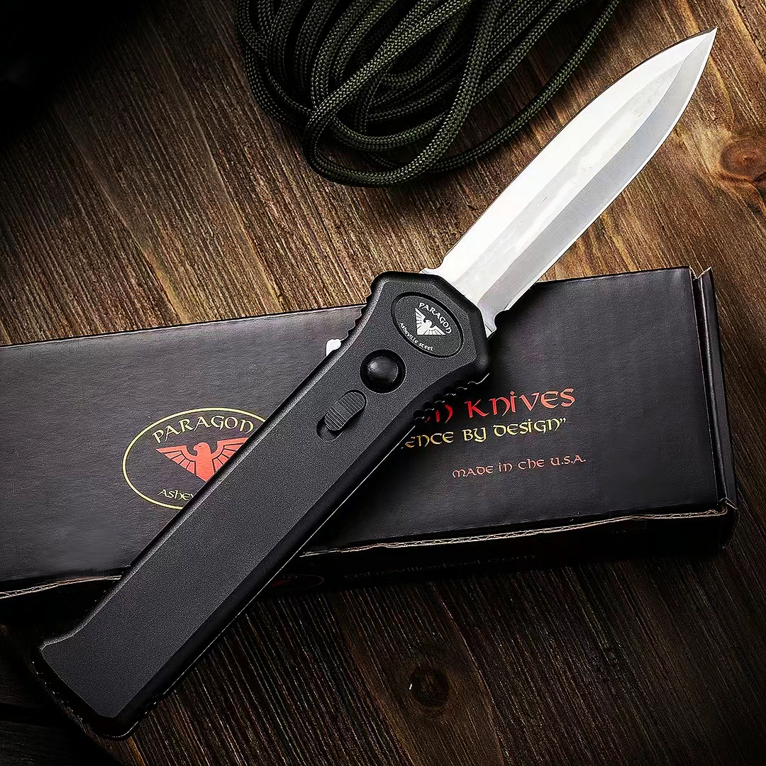 New H1106 High End Automac Tactical Knife D2 Satin Spear Point Blade Black CNC 6061-T6 Handle Outdoor Survival EDC Pocket Knives
New H1106 High End Automac Tactical Knife D2 Satin Spear Point Blade Black CNC 6061-T6 Handle Outdoor Survival EDC Pocket Knives