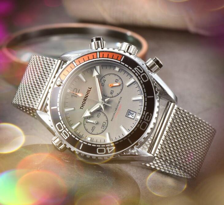 Popular Selling Men Watch Stopwatch Five Arrown Pins Full Stainless Steel Mesh Belt classic atmosphere Quartz Movement luminous Wristwatch Relogio Masculino, As pic
Popular Selling Men Watch Stopwatch Five Arrown Pins Full Stainless Steel Mesh Belt classic atmosphere Quartz Movement luminous Wristwatch Relogio Masculino, As pic