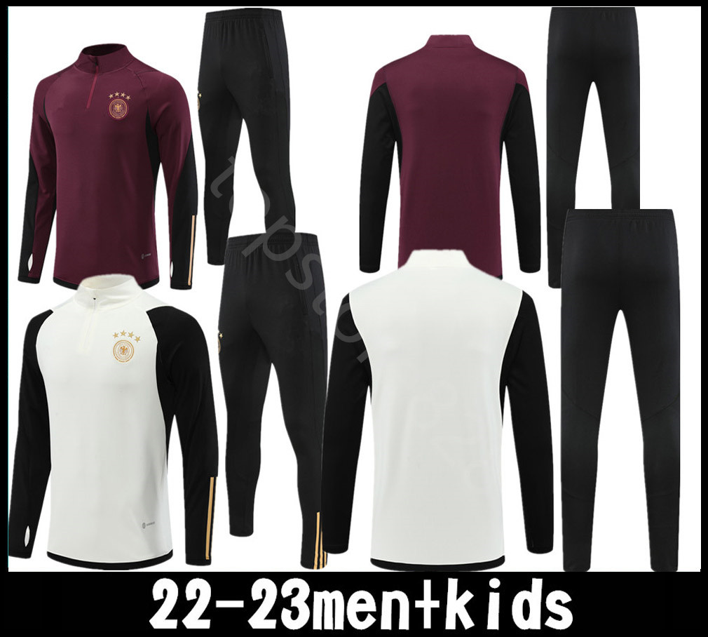 2022 Germany tracksuit soccer jersey KROOS GNABRY WERNER DRAXLER REUS MULLER GOTZE football shirt 22 23 germany world training suit cup Men kids kit sportswear, Black
2022 Germany tracksuit soccer jersey KROOS GNABRY WERNER DRAXLER REUS MULLER GOTZE football shirt 22 23 germany world training suit cup Men kids kit sportswear, Black