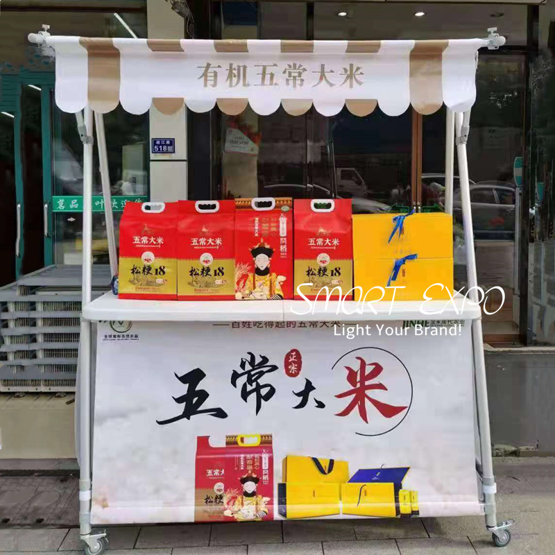 Event Sampling Counter Advertising Display Table with Custom Graphic Printing for Promoting Products Business Brand