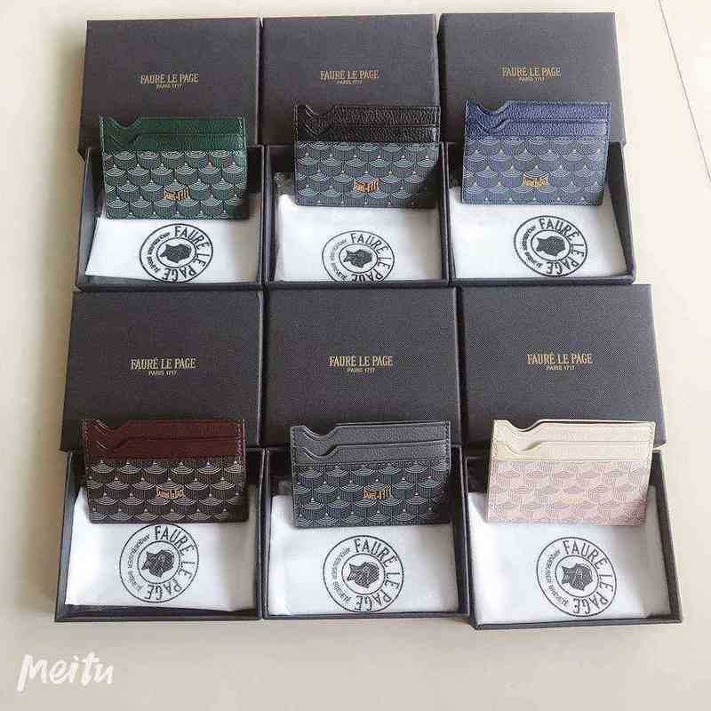 Designer wallets Faure Le Cow Leather card holder Men s and Women s Clip Fish Scale Pattern Card Bag Ferrule 220803, Navy blue
Designer wallets Faure Le Cow Leather card holder Men s and Women s Clip Fish Scale Pattern Card Bag Ferrule 220803, Navy blue