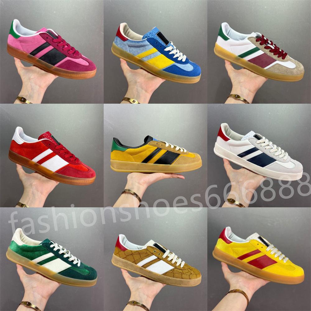 Mens Italy Gazelle Casual Shoes Women White Flat Suede Leather Shoe Green Red Stripe Embroidered Couples Velvet Trainers Des Chaussures, Yellow
Mens Italy Gazelle Casual Shoes Women White Flat Suede Leather Shoe Green Red Stripe Embroidered Couples Velvet Trainers Des Chaussures, Yellow