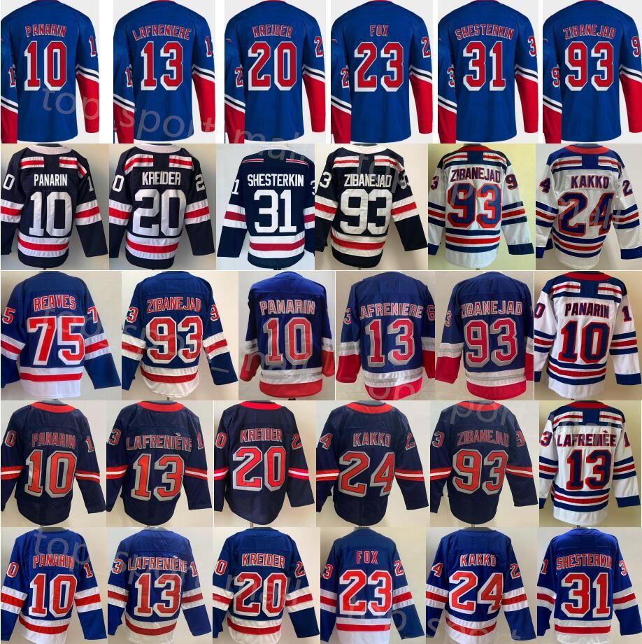 CUSTOM 2022 2023 Reverse Retro Hockey Men 31 Igor Shesterkin Jersey 10 Artemi Panarin 20 Chris Kreider 23 Adam Fox Kaapo Kakko 13 Alexis Laf, Navy
CUSTOM 2022 2023 Reverse Retro Hockey Men 31 Igor Shesterkin Jersey 10 Artemi Panarin 20 Chris Kreider 23 Adam Fox Kaapo Kakko 13 Alexis Laf, Navy