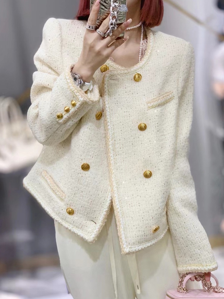Chan home New Women's brand jacket designer Fashion top-grade autumn winter large size logo tweed coat overcoat Leisure Spring Coats cardigan Women Christmas Gift, Ivory
Chan home New Women's brand jacket designer Fashion top-grade autumn winter large size logo tweed coat overcoat Leisure Spring Coats cardigan Women Christmas Gift, Ivory