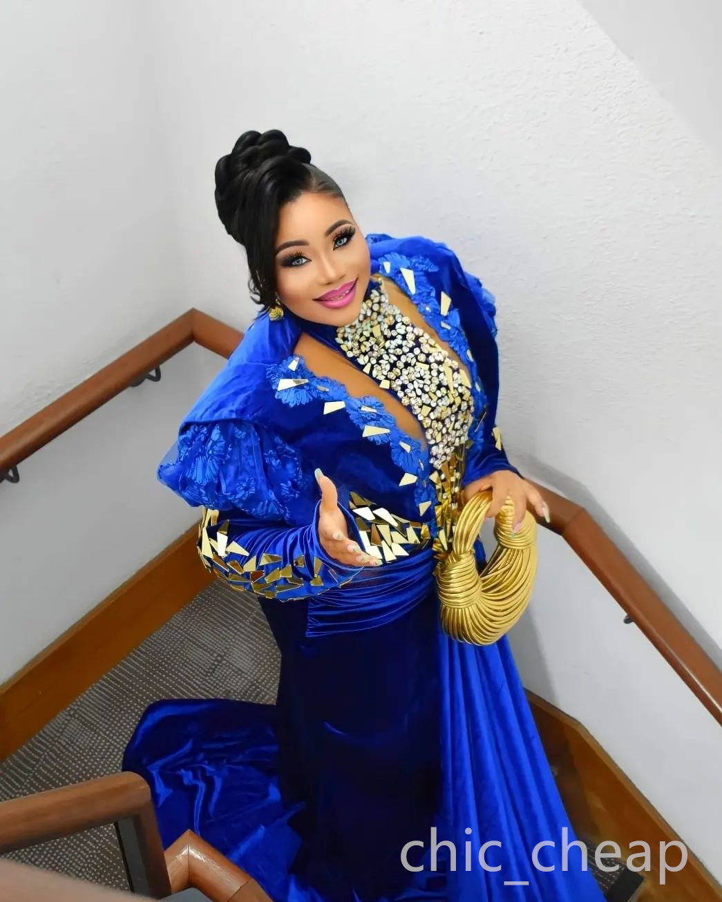 Aso Arabic Ebi Luxurious Mermaid Prom Dresses Crystals Beaded Evening Formal Party Second Reception Birthday Engagement Gowns Dress ZJA