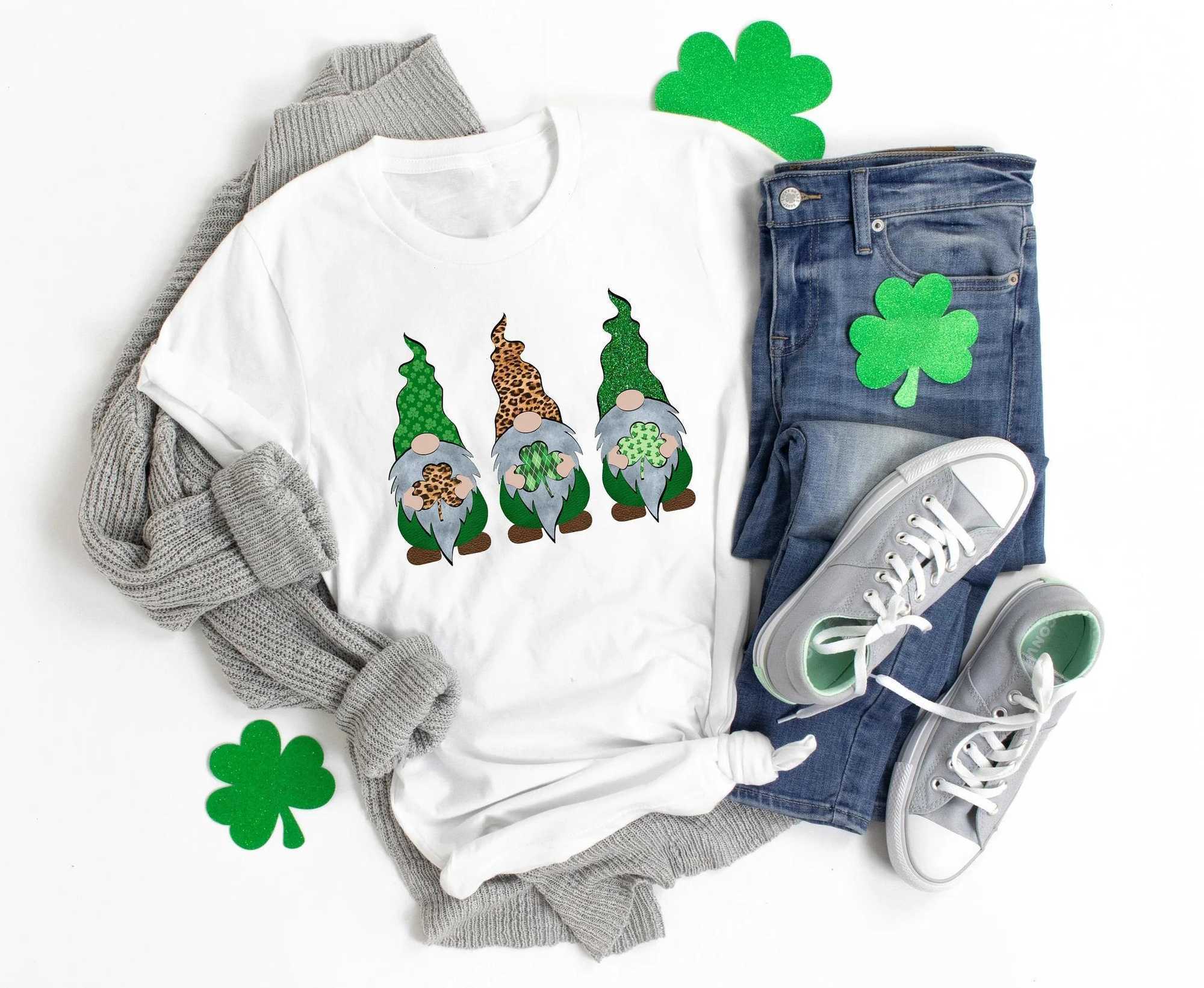 St Patricks T Shirts Day Gnomes T-shirt Shamrock Shirt Leopard Print Tee Harajuku, Olive
St Patricks T Shirts Day Gnomes T-shirt Shamrock Shirt Leopard Print Tee Harajuku, Olive