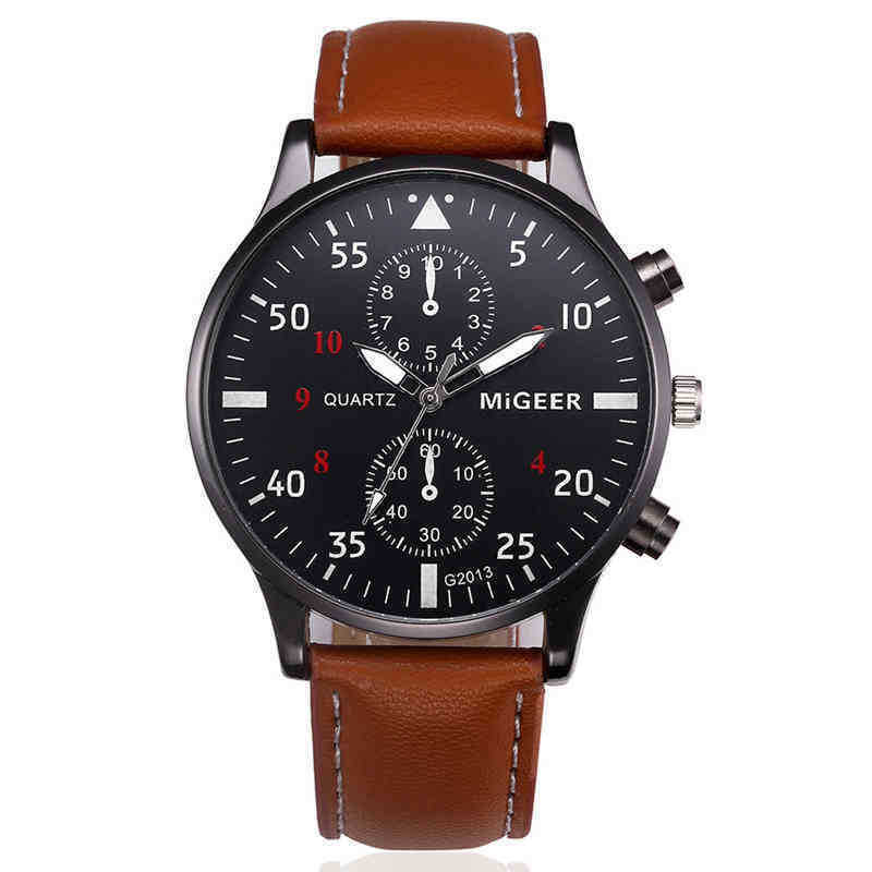 Other Watches Wristwatches Tags Migeer Fashion Casual Mens Brown Leather Busins Quartz Men Military Sport Watch Relogio Masculino Geneva
Other Watches Wristwatches Tags Migeer Fashion Casual Mens Brown Leather Busins Quartz Men Military Sport Watch Relogio Masculino Geneva