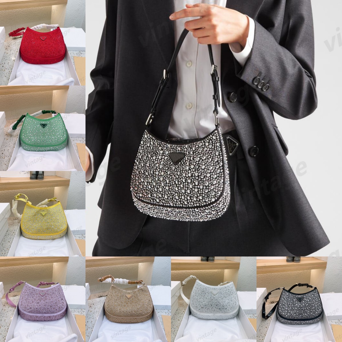 BlingBling Cleo Duchess Mini hobo Bags vintage Design Diamonds Crystal RHINESTONE Handbag Women Shoulder Cross body Flap Luxury Duchesse Underarm Totes 1BC169, Black silver
BlingBling Cleo Duchess Mini hobo Bags vintage Design Diamonds Crystal RHINESTONE Handbag Women Shoulder Cross body Flap Luxury Duchesse Underarm Totes 1BC169, Black silver