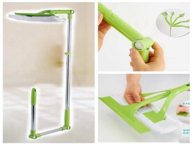 Telescopic High-rise Cleaning Glass Sponge Mop Multi Cleaner Brush Washing Windows Dust Brush Cleaning Steel Plastic Handle Gift