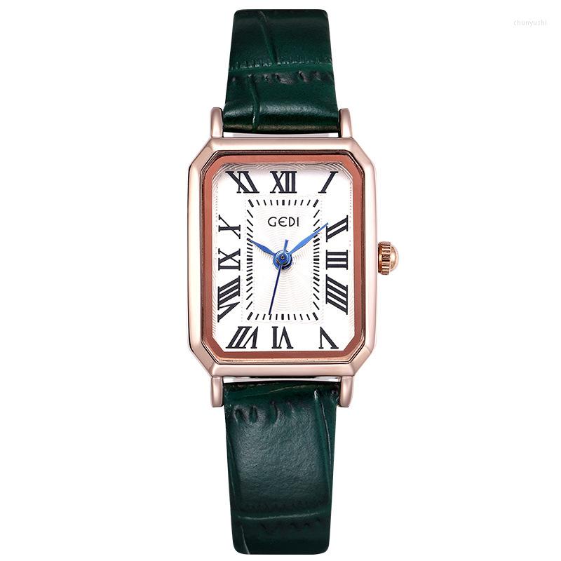 Wristwatches Women Quartz Watch Rectangular Casual Green Leather Bracelet Wristwatch Ladies Analog Clock Sport Watches For, Brown
Wristwatches Women Quartz Watch Rectangular Casual Green Leather Bracelet Wristwatch Ladies Analog Clock Sport Watches For, Brown
