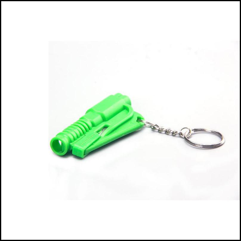 Keychains Lanyards Life Saving Hammer Key Chain Rings Portable Self Defense Emergency Rescue Car Accessories Seat Belt Window Brea