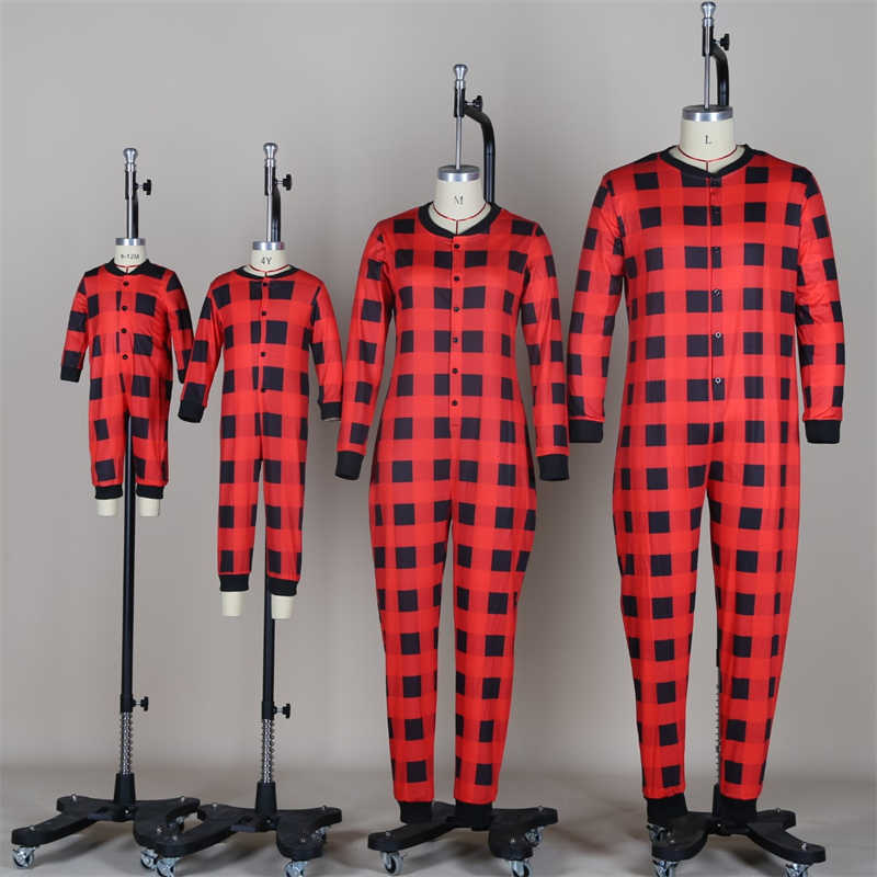 Family Matching Outfits Family Christmas Jumpsuits Pajamas Clothes Father Mother Kids Mommy And Son Daughter Equal Rompers Couples Look Matching Outfi