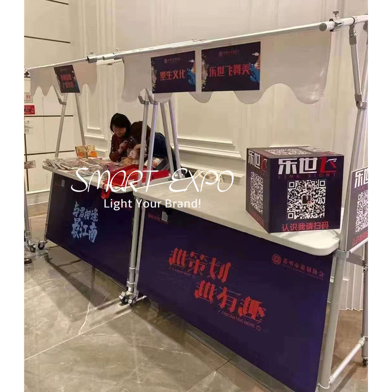 Event Sampling Counter Advertising Display Table with Custom Graphic Printing for Promoting Products Business Brand