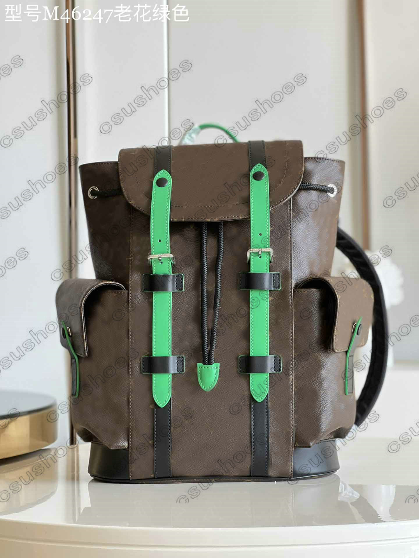 ChristopherS X Green Purple Mens Designer Backpack Eclipse Reverse Large Capacity Trend Briefcase Handbags Travel Bag Canvas Leather M20865 M46247 M21373, Customize
ChristopherS X Green Purple Mens Designer Backpack Eclipse Reverse Large Capacity Trend Briefcase Handbags Travel Bag Canvas Leather M20865 M46247 M21373, Customize