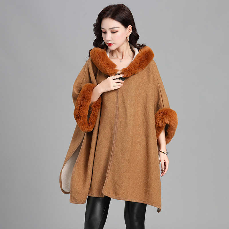 Women's Fur Faux Oversized Loose Single Button Cardigan Rex Rabbit Collar Capes Ponchos Hooded Large Size Coat Autumn Winter T221102, Beige
Women's Fur Faux Oversized Loose Single Button Cardigan Rex Rabbit Collar Capes Ponchos Hooded Large Size Coat Autumn Winter T221102, Beige