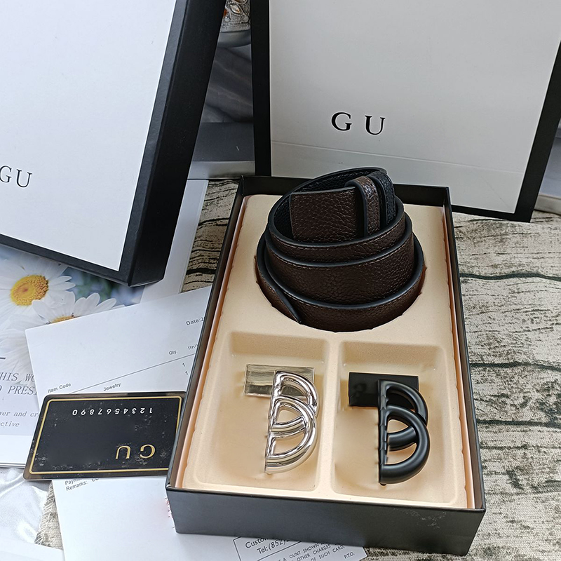 Fashionable men's belt ladies' belt lychee pattern double buckle gift box, Customize
Fashionable men's belt ladies' belt lychee pattern double buckle gift box, Customize