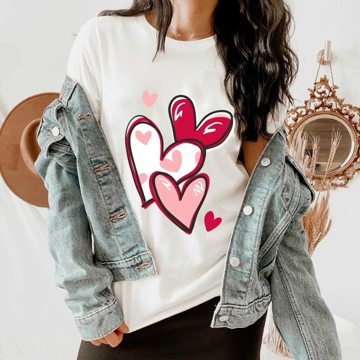 Valentine Love Heart Tops Womens T-shirt Colorful Hearts Shirts Valentines Day, Yellow
Valentine Love Heart Tops Womens T-shirt Colorful Hearts Shirts Valentines Day, Yellow