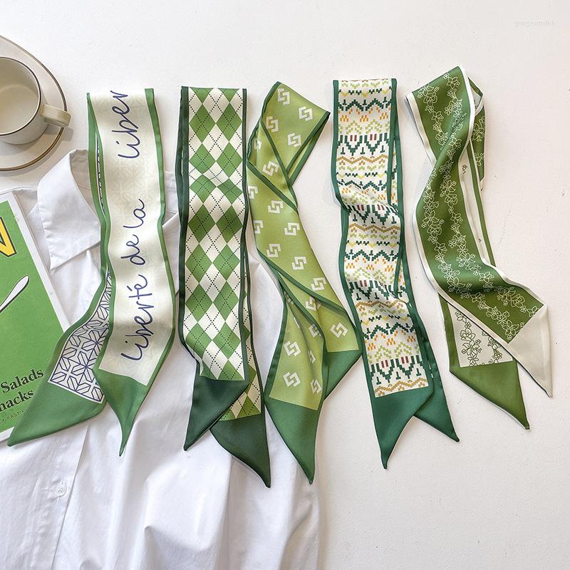 Scarves Green Small Silk Scarf Women's Spring And Summer Thin Narrow Streamer Hair Band Tied Bag Decoration Long
Scarves Green Small Silk Scarf Women's Spring And Summer Thin Narrow Streamer Hair Band Tied Bag Decoration Long