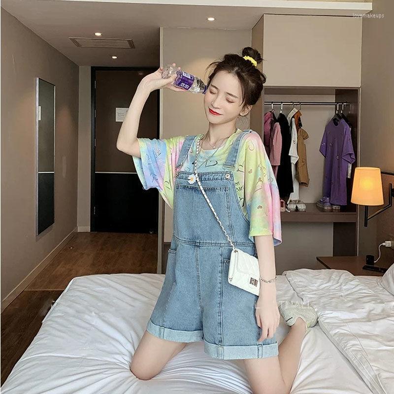 Women' Tracksuits Denim Overalls Suit Women Summer Fashion Jumpsuits Jeans Two Piece Set Short Sleeve Top Shorts Female Jumpsuit Suits E40
Women' Tracksuits Denim Overalls Suit Women Summer Fashion Jumpsuits Jeans Two Piece Set Short Sleeve Top Shorts Female Jumpsuit Suits E40