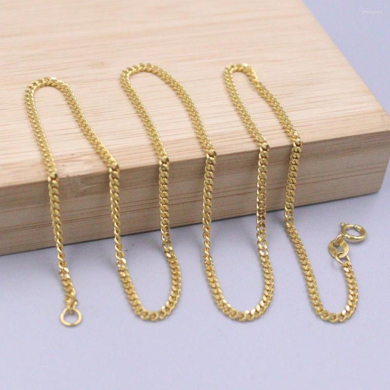 Chains Solid Real 18K Yellow Gold Necklace 2mmW Curb Chain Link 17.7"L Woman Man Gift
Chains Solid Real 18K Yellow Gold Necklace 2mmW Curb Chain Link 17.7"L Woman Man Gift