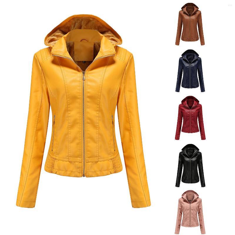 Women's Leather Solid Color Zipper Pu Jacket Coat Women Spring Autumn Winter Tunic Outerwear 2022 Female Large Size Hooded Plus Velvet, Burgundy
Women's Leather Solid Color Zipper Pu Jacket Coat Women Spring Autumn Winter Tunic Outerwear 2022 Female Large Size Hooded Plus Velvet, Burgundy