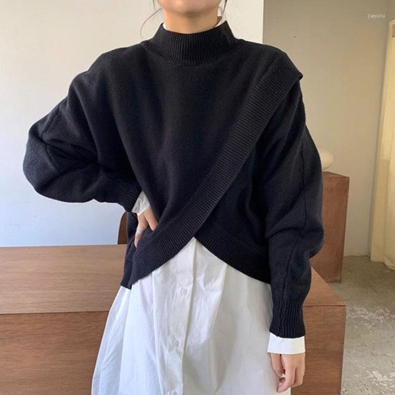 Women's Sweaters Turtleneck Women Sweater Jumpers 2022 Autumn Winter Knitwear Cross Split Loose Female Knitted Pullovers MT150, Black
Women's Sweaters Turtleneck Women Sweater Jumpers 2022 Autumn Winter Knitwear Cross Split Loose Female Knitted Pullovers MT150, Black