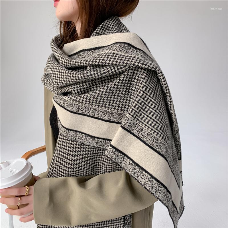 Scarves &Dolphin Women Winter Scarf Warm Knitted Classic Black White Houndstooth Plaid Soft Woolen Tippet Pashmina Big Blanket Shawl
Scarves &Dolphin Women Winter Scarf Warm Knitted Classic Black White Houndstooth Plaid Soft Woolen Tippet Pashmina Big Blanket Shawl