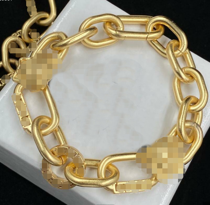 Rock Punk Designed Brass letter Link Bracelets Cuba Thick Chain Banshee Greece Meander Pattern Medusa Head Portrait 18K Gold Plated Womens Bangle Designer Jewelry J
Rock Punk Designed Brass letter Link Bracelets Cuba Thick Chain Banshee Greece Meander Pattern Medusa Head Portrait 18K Gold Plated Womens Bangle Designer Jewelry J