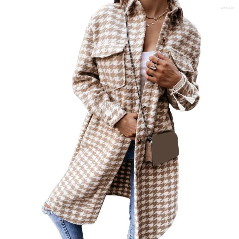 Women' Trench Coats Women Button Houndstooth Cardigan Streetwear Single Breasted Casual Turn-down Collar Pockets Long Sleeve Ladies Jackets, Black
Women' Trench Coats Women Button Houndstooth Cardigan Streetwear Single Breasted Casual Turn-down Collar Pockets Long Sleeve Ladies Jackets, Black