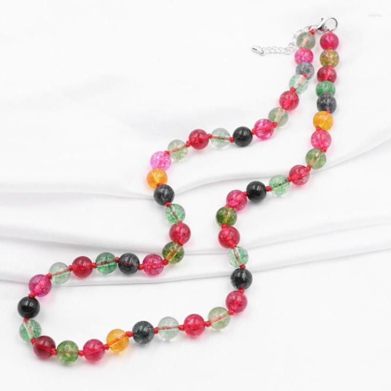 Choker Amazing Multi Crystal Necklace For Women Necklaces Stone Round Tourmaline Beads Statement Short Chain Jewelry 18inch A797
Choker Amazing Multi Crystal Necklace For Women Necklaces Stone Round Tourmaline Beads Statement Short Chain Jewelry 18inch A797