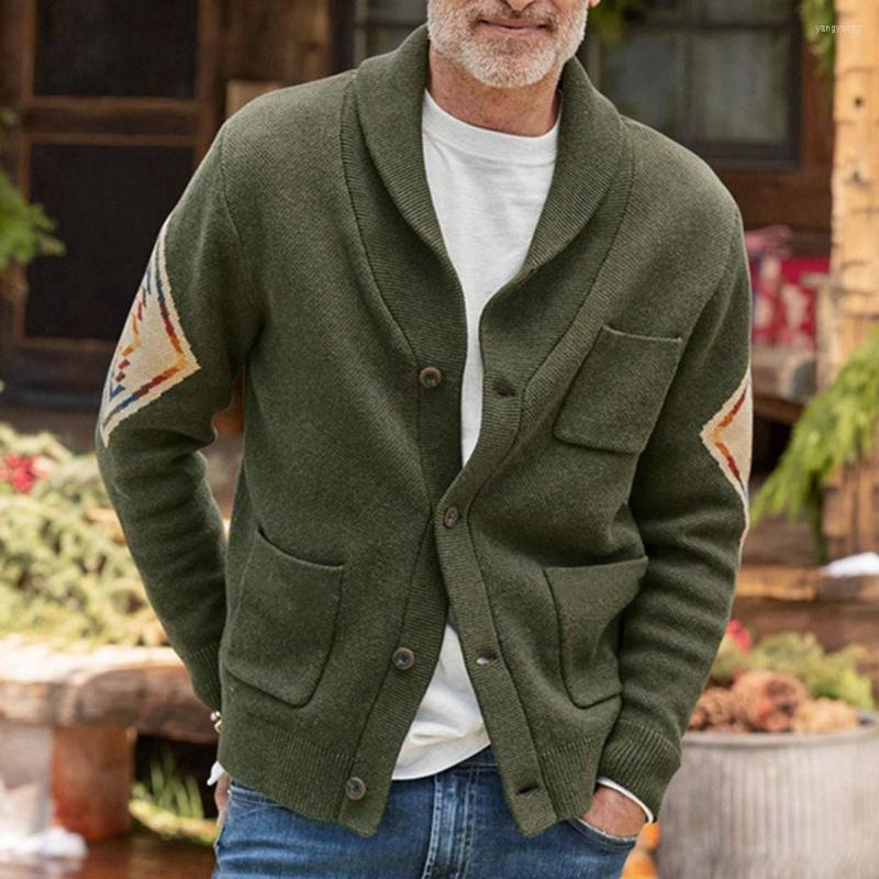 Men's Sweaters Men Winter Coat Lapel Buttons Single-breasted Pockets Thicken Warm Jacquard Weave Knitwear Sweater For Daily Wear, Army green
Men's Sweaters Men Winter Coat Lapel Buttons Single-breasted Pockets Thicken Warm Jacquard Weave Knitwear Sweater For Daily Wear, Army green