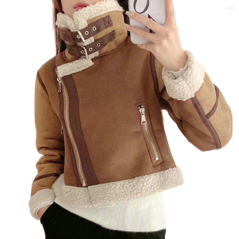 Women's Leather 2022 Women Winter Thick Warm Faux Fur Shearing Jackets Coats Female Motorcycle Street Zipper Pockets Outerwear Tops, Lhx21186 brown
Women's Leather 2022 Women Winter Thick Warm Faux Fur Shearing Jackets Coats Female Motorcycle Street Zipper Pockets Outerwear Tops, Lhx21186 brown