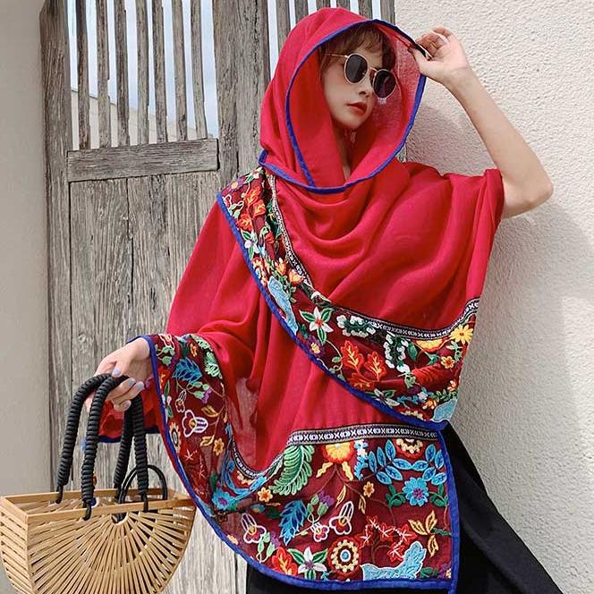 Scarves Fashion Flower Embroidery Scarf For Women 95x180cm Cotton Foulard Bandana Lrage Shawl Lady Neckerchief Beach Sunscreen Bufanda
Scarves Fashion Flower Embroidery Scarf For Women 95x180cm Cotton Foulard Bandana Lrage Shawl Lady Neckerchief Beach Sunscreen Bufanda