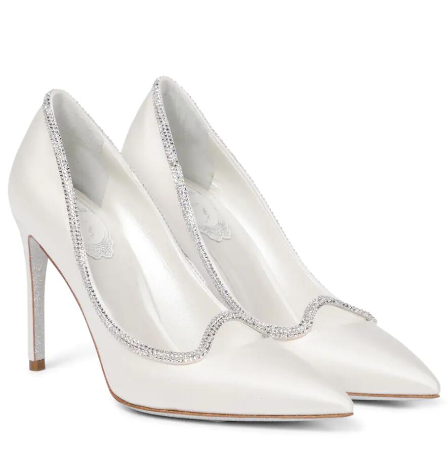 shoes rene Designer dress Wedding bride pump White satin leathers women high heels strass crystal-embellished pointed pumps luxury brand rc rene super quality gift
shoes rene Designer dress Wedding bride pump White satin leathers women high heels strass crystal-embellished pointed pumps luxury brand rc rene super quality gift