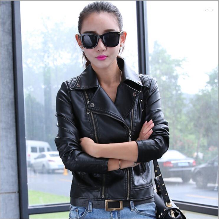 Women's Leather Black/Wine Red Women Small Jacket Short Section Spring Autumn Female Turn Down Colalr Motorcycle Pu Coats J3451
Women's Leather Black/Wine Red Women Small Jacket Short Section Spring Autumn Female Turn Down Colalr Motorcycle Pu Coats J3451