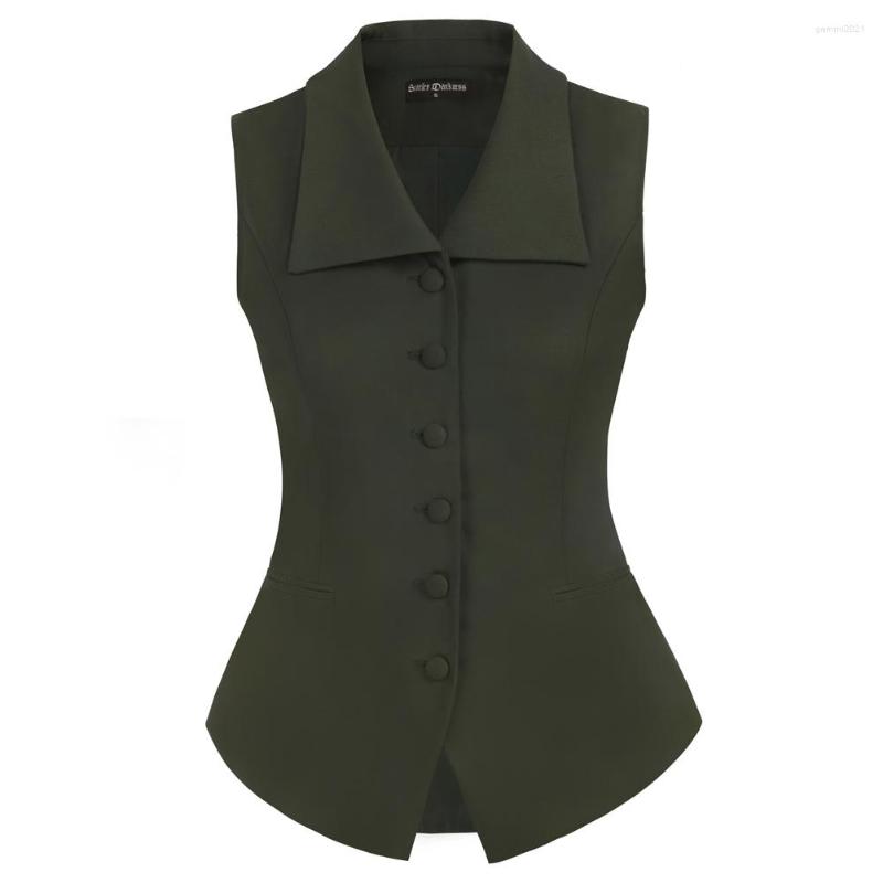 Women' Vests SD Women Victorian Vest With Pockets Dressy Vintage Button Down Waistcoat Lapel Collar Single Breasted Peplum Hem Coat A30, Black
Women' Vests SD Women Victorian Vest With Pockets Dressy Vintage Button Down Waistcoat Lapel Collar Single Breasted Peplum Hem Coat A30, Black