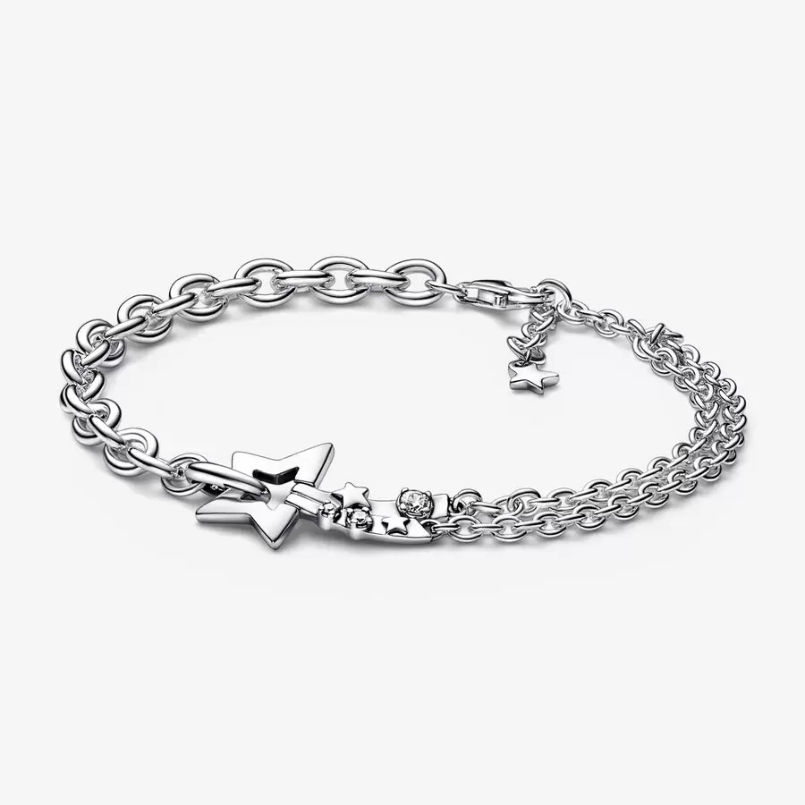 Shooting Star Double Chain Charming Bracelet Women Designer Jewelry DIY fit Pandora Style
Shooting Star Double Chain Charming Bracelet Women Designer Jewelry DIY fit Pandora Style