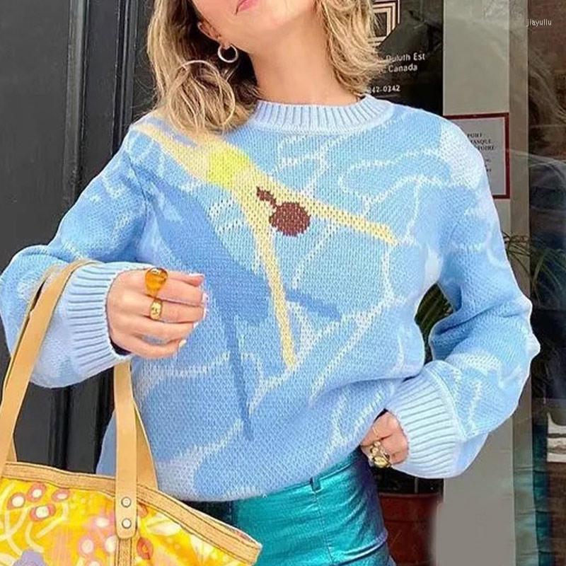 Women's Sweaters Knitted Print Women's Sweater O-neck Autumn Loose Casual Ladies Pullover Long Sleeve Warm Fashion Kawaii Top Female, Hfh5657-bu
Women's Sweaters Knitted Print Women's Sweater O-neck Autumn Loose Casual Ladies Pullover Long Sleeve Warm Fashion Kawaii Top Female, Hfh5657-bu