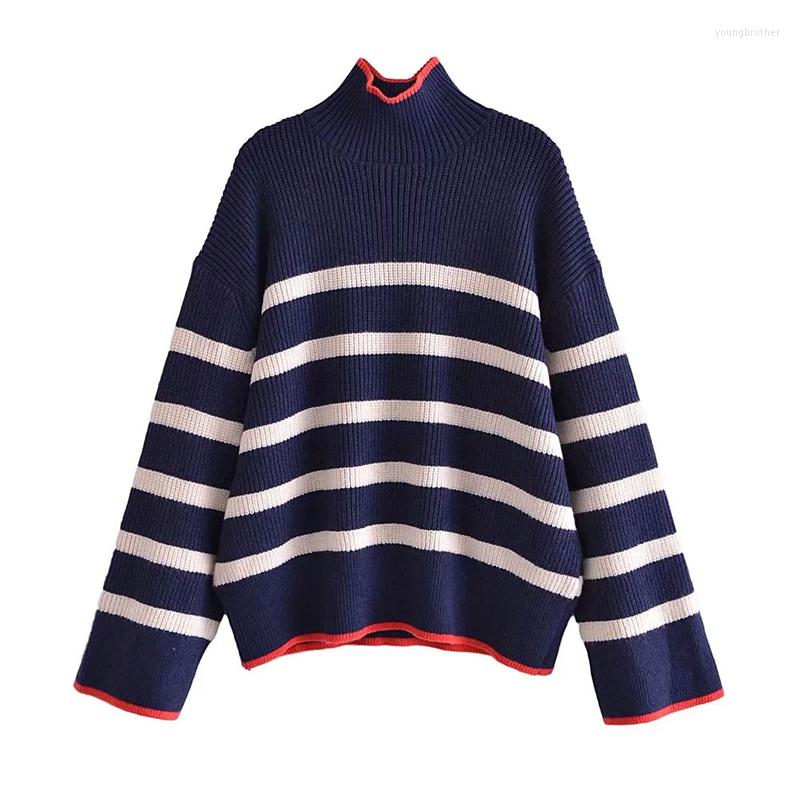Women' Sweaters Knitted Stripe Printed Woman Sweater Long Sleeve Loose Oversize Turtleneck Knitwear Female Winter Casual Vintage Lady, 9422 khaki stripes
Women' Sweaters Knitted Stripe Printed Woman Sweater Long Sleeve Loose Oversize Turtleneck Knitwear Female Winter Casual Vintage Lady, 9422 khaki stripes