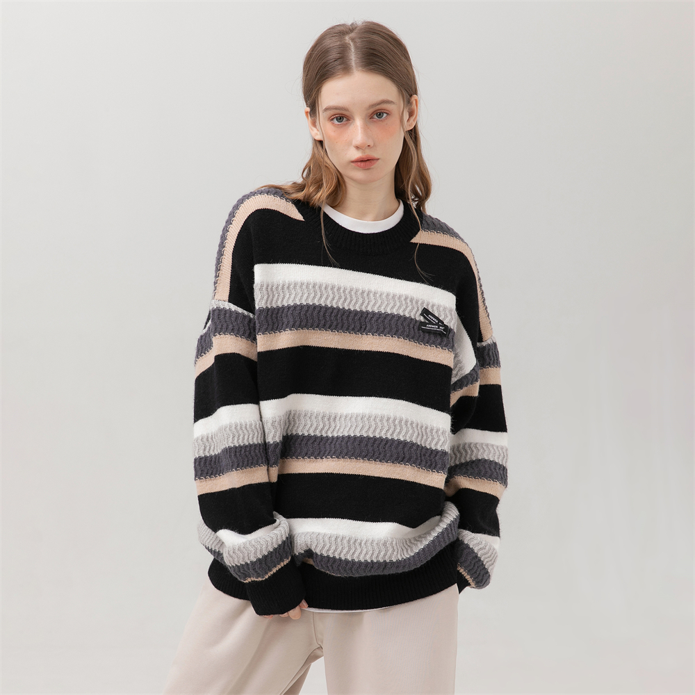 Women Clothes Couples Street Sweater Stripe Splicing Crewneck Knitted Pullover Autumn Winter Warm Fashion Casual Sweatshirt M34, Green
Women Clothes Couples Street Sweater Stripe Splicing Crewneck Knitted Pullover Autumn Winter Warm Fashion Casual Sweatshirt M34, Green