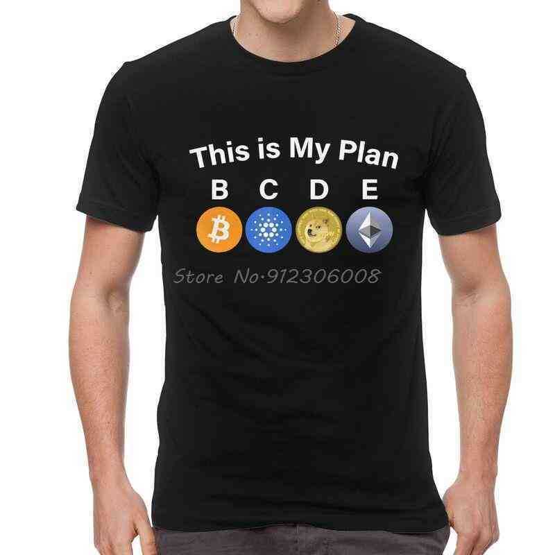 This Is My Plan Bitcoin Cardano Dogecoin Ethereum T-shirt Men T Shirt ADA BTC Tshirts Cotton Tee Tops Streetwear, Navy blue
This Is My Plan Bitcoin Cardano Dogecoin Ethereum T-shirt Men T Shirt ADA BTC Tshirts Cotton Tee Tops Streetwear, Navy blue