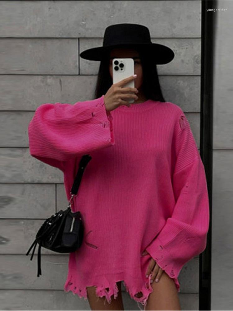 Women' Sweaters Autumn Knitted Women Ripped Hole Hem Winter Loose Casual Female Pullover O-neck Long Sleeve Streetwear Lady Jumpers, Green
Women' Sweaters Autumn Knitted Women Ripped Hole Hem Winter Loose Casual Female Pullover O-neck Long Sleeve Streetwear Lady Jumpers, Green