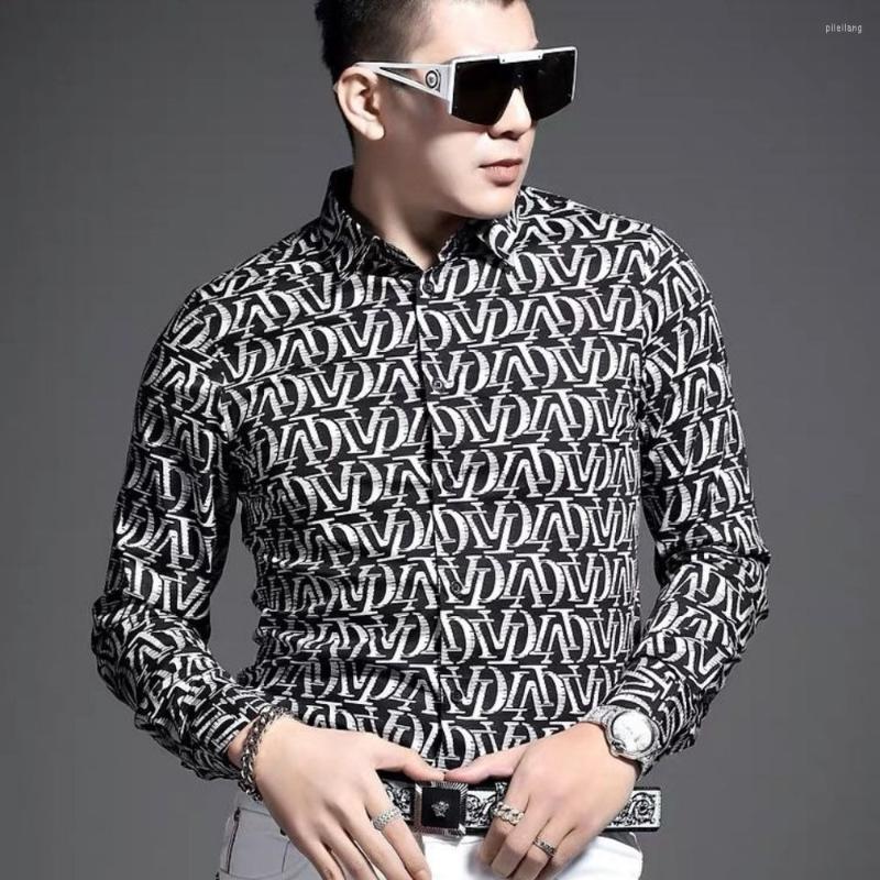 Men's Casual Shirts Trendy Light Luxury Slim-fit Men's Long-sleeved Shirt Black Digital Printing Buttons Mens Fashion Clothing Trends
Men's Casual Shirts Trendy Light Luxury Slim-fit Men's Long-sleeved Shirt Black Digital Printing Buttons Mens Fashion Clothing Trends