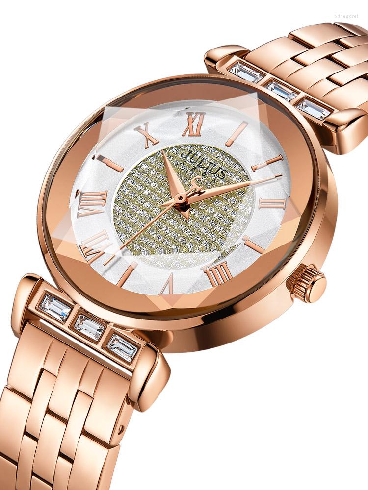 Wristwatches Rhinestones Women's Watch Miyota Quartz Lady Hours Fine Fashion Clock Bracelet Stainless Steel Birthday Girl Gift Julius, Blue
Wristwatches Rhinestones Women's Watch Miyota Quartz Lady Hours Fine Fashion Clock Bracelet Stainless Steel Birthday Girl Gift Julius, Blue